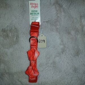 Merry & Bright Festive Red Dog Collar